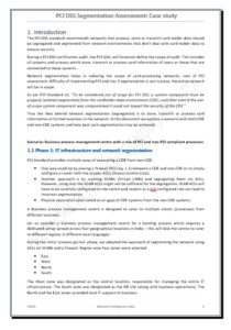 PCI DSS SEGMENTATION ASSESMENT