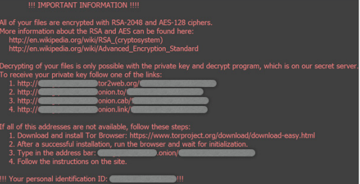 Figure 3: Instruction page dropped by locky ransomware